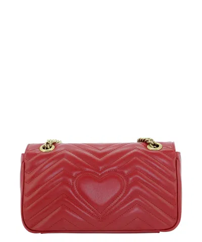 Shop Gucci "gg Marmont 2" Shoulder Handbag In Red