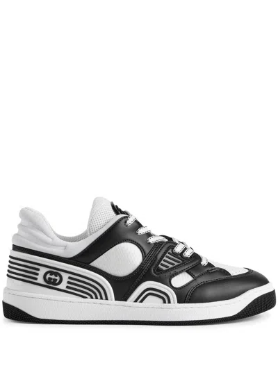 Shop Gucci Black And White Low Top Sneakers For Women