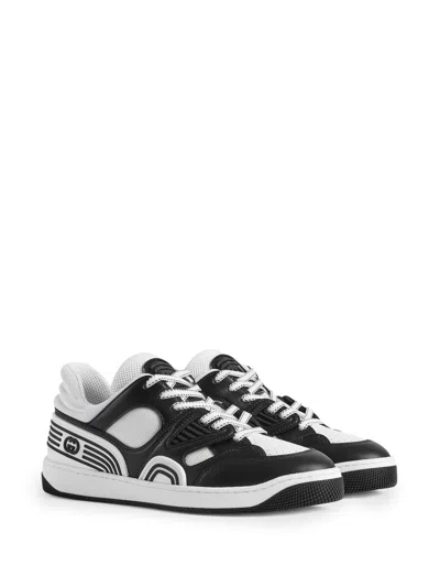 Shop Gucci Black And White Low Top Sneakers For Women