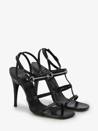 Shop Gucci Elegant Heeled Leather Sandals For Women In White