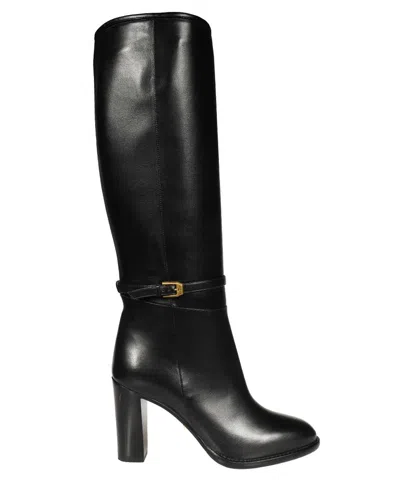 Shop Gucci Luxurious Lamb Leather Boots For Women In Black