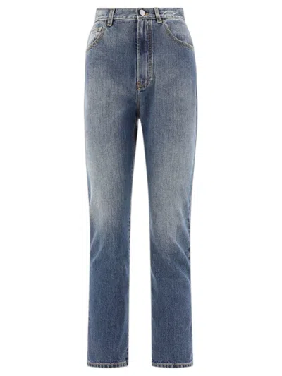 Shop Alaïa High-waisted Straight-leg Jeans In Blue For Women By Alaia