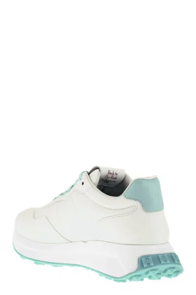 Shop Hogan Gritty Leather Sneaker For Women: Retro Inspired And Made In Italy In White