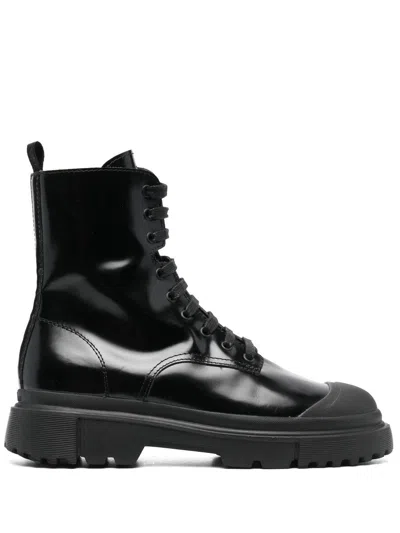 Shop Hogan Multicolored Anfibio Boots For Men In Gray