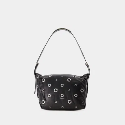 Shop Isabel Marant Sleek Black Lamb Leather Shoulder Bag For Women