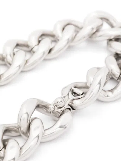 Shop Isabel Marant Silver Link Necklace In Gray