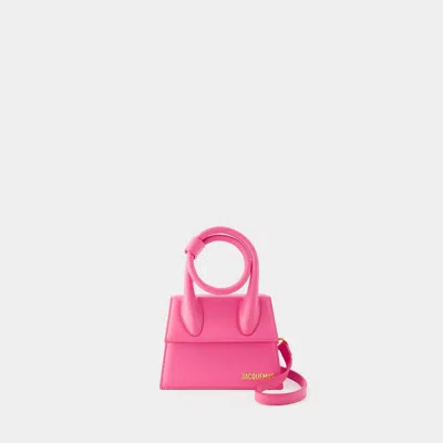 Shop Jacquemus Sophisticated Knitwear Handbag In Pink