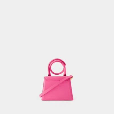 Shop Jacquemus Sophisticated Knitwear Handbag In Pink