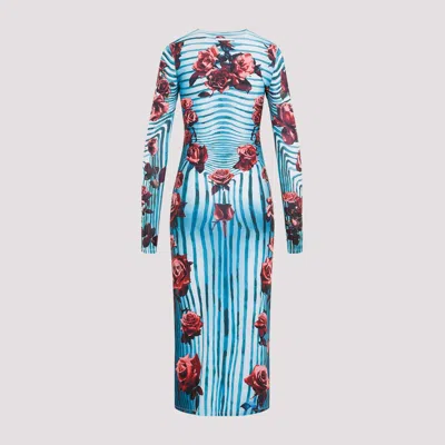Shop Jean Paul Gaultier Blue Body Morphing Dress