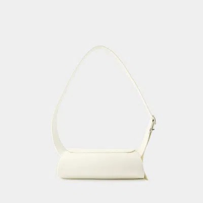 Shop Jil Sander Cannolo Sm Shoulder Handbag In White
