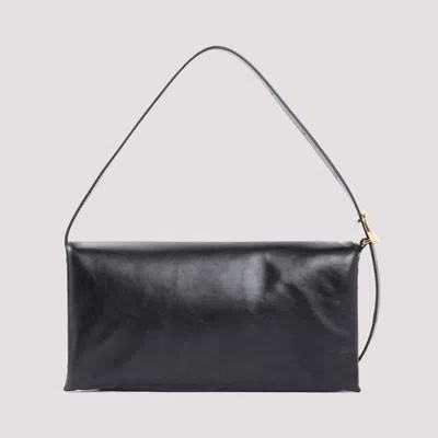 Shop Jil Sander Origami Shoulder Handbag In Black