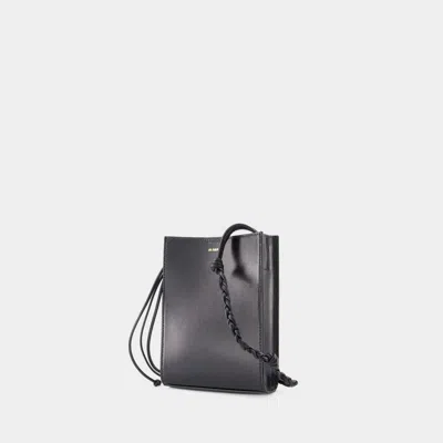 Shop Jil Sander Black Tangle Ring Shoulder Handbag For Women