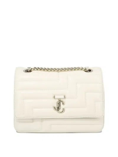 Shop Jimmy Choo "avenue Soft" Shoulder Handbag In White