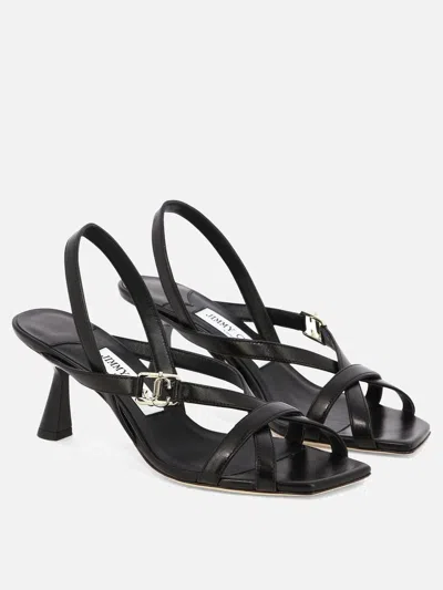 Shop Jimmy Choo Elegant Black Sandals For Women