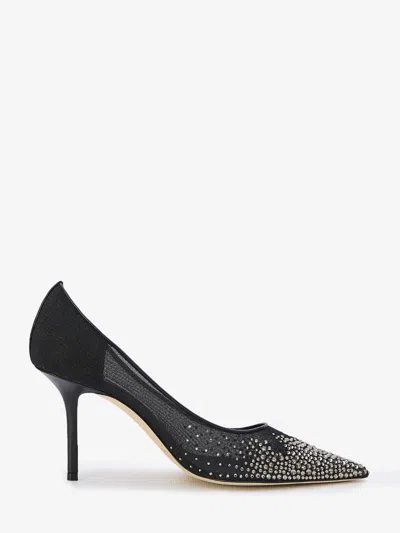 Shop Jimmy Choo Black Mesh Dégradé Crystal Pumps For Women With 8.5cm Heel Height | Ss24 Collection