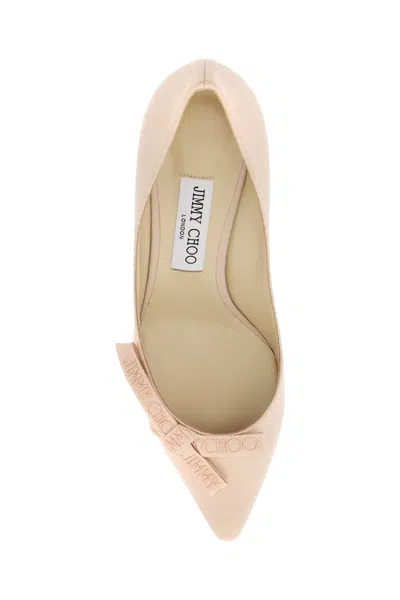 Shop Jimmy Choo Pink Canvas Romy 60 Pumps For Women