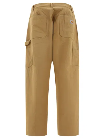 Shop Junya Watanabe " X Carhartt" Double-pleated Trousers In Tan