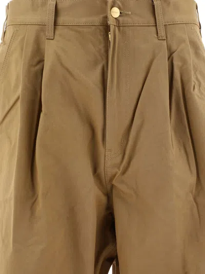 Shop Junya Watanabe " X Carhartt" Double-pleated Trousers In Tan