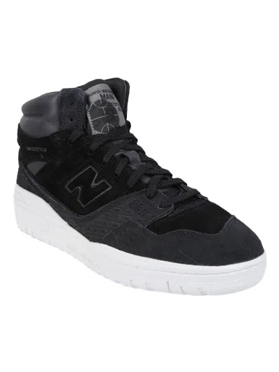 Shop Junya Watanabe Man X New Balance Men's Black Suede Sneakers With Crocodile Effect Panels And Logo Detail