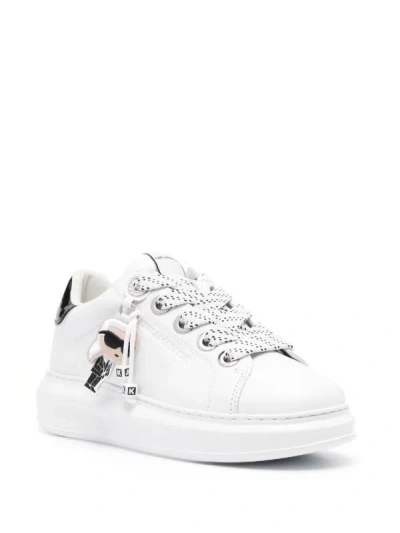 Shop Karl Lagerfeld White Nft Kapri Sneaker For Ss24
