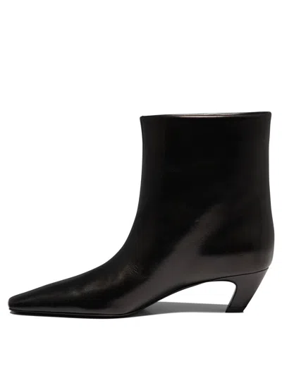 Shop Khaite Stylish Black Ankle Boots For Women