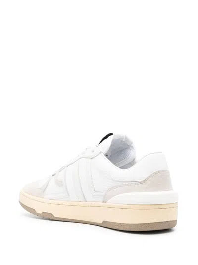 Shop Lanvin White Clay Lace-up Sneaker For Men