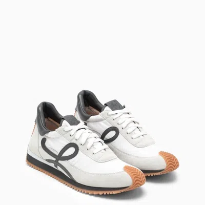 Shop Loewe Blue And White Nylon And Leather Lace-up Trainer For Men