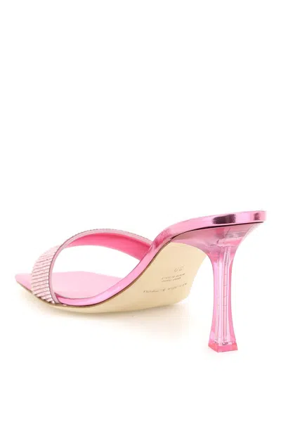 Shop Magda Butrym Pink Rhinestone Flat Sandals For Women