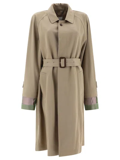 Shop Maison Margiela "anonymity Of The Lining" Trench Jacket In Tan