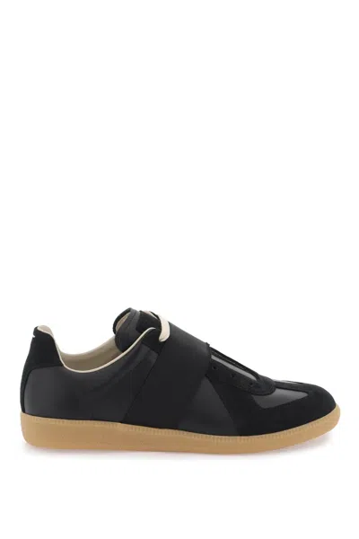 Shop Maison Margiela Black Slip-on Sneakers With Elastic Band For Women