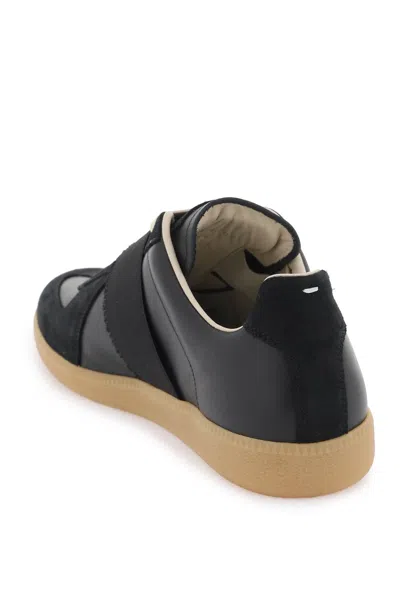 Shop Maison Margiela Black Slip-on Sneakers With Elastic Band For Women