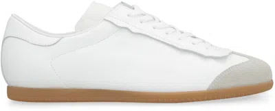 Shop Maison Margiela Featherlight Men's Leather Sneakers In White