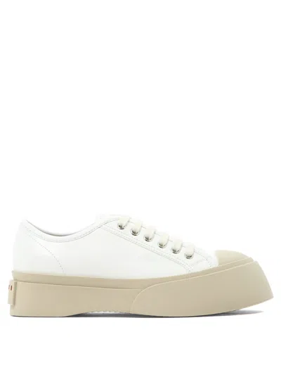 Shop Marni White Leather Sneakers For Women