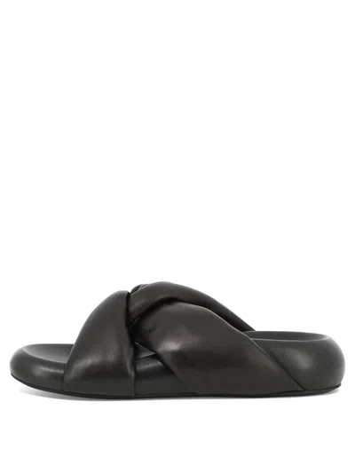 Shop Marni Twisted Cross-over Sandals In Black
