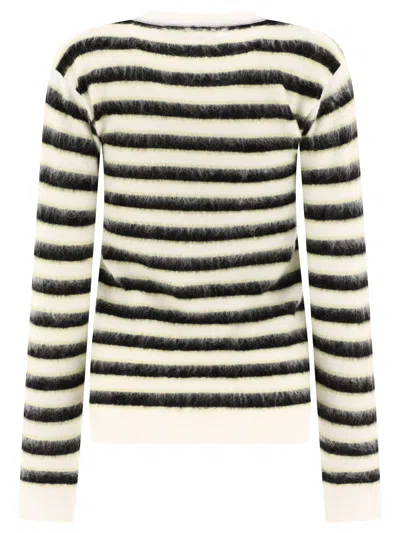 Shop Marni Striped Mohair Sweater For Women In White