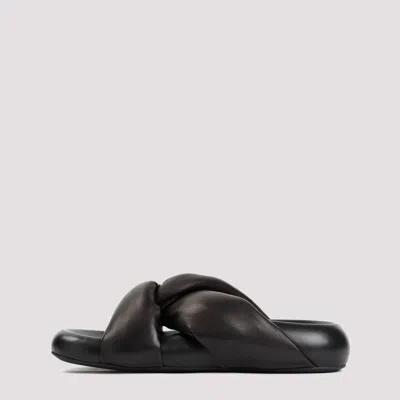 Shop Marni Stylish Black Leather Tie Sandals For Women