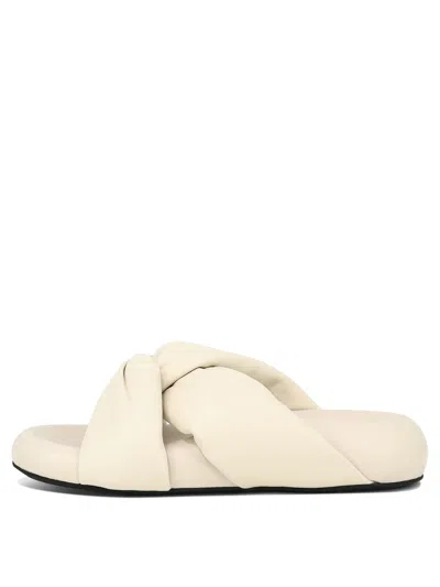 Shop Marni Ultra-rounded Twisted Cross-over Sandals For Women In White