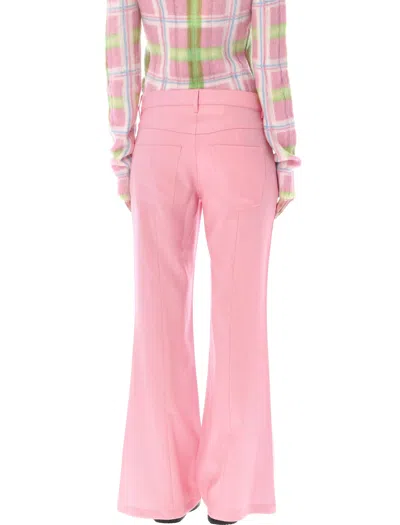 Shop Marni Pink Gummy Bell-bottom Trousers For Women In Pink_gummy