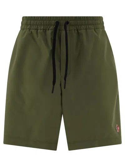 Shop Moncler Green Gore-tex Shorts For Men
