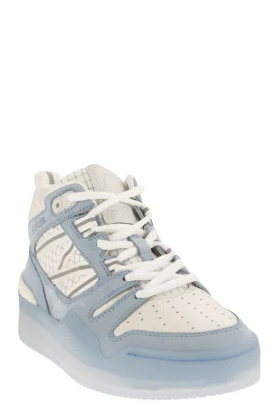 Shop Moncler Pivot High-top Trainers In Light Blue