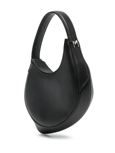 Shop Mugler Spiral Curve 02 Mini Leather Shoulder Handbag In Black