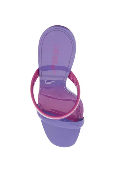 Shop Off-white Fuchsia Degrade Sandals With Meteor Heel