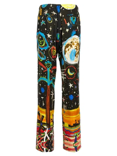 Shop Palm Angels Men's Black Starry Night Pajama Pants For Fw23
