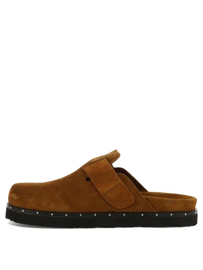 Shop Palm Angels Brown Studded Flat For Men, Ss24 Collection