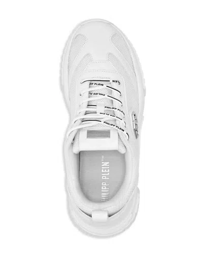 Shop Philipp Plein Off-white Predator Logo-plaque Sneakers