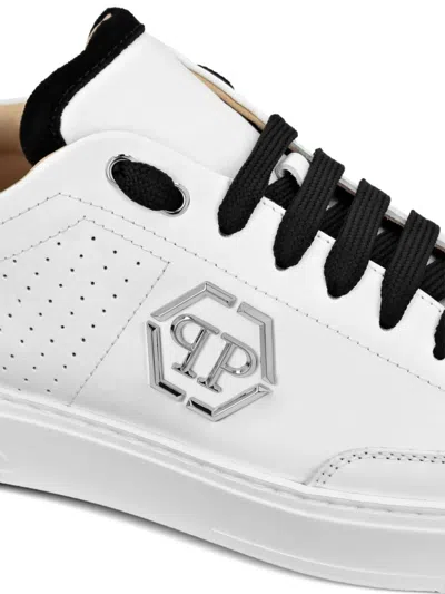 Shop Philipp Plein Monogram Sneaker In White
