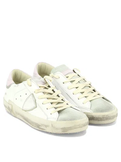 Shop Philippe Model Paris White Leather Sneakers For Women