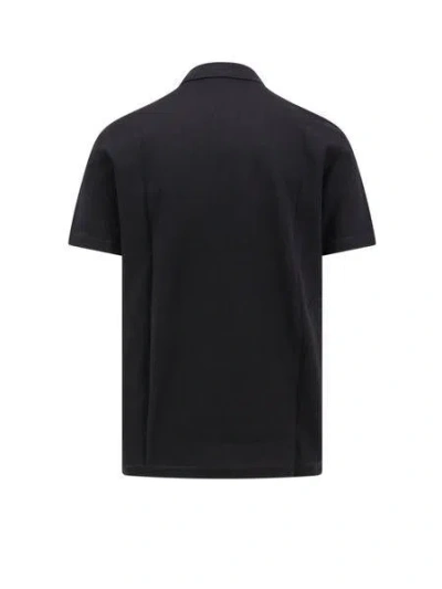 Shop Versace Polo Collar With  Writing In Black