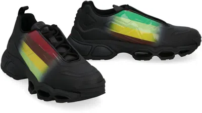 Shop Prada Black Cross Low-top Sneakers For Men