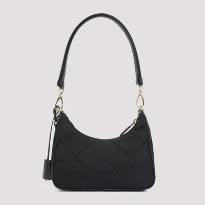 Shop Prada Re-nylon Shoulder Handbag In Black